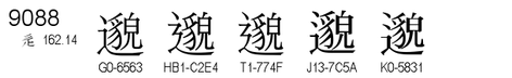 U+9088
